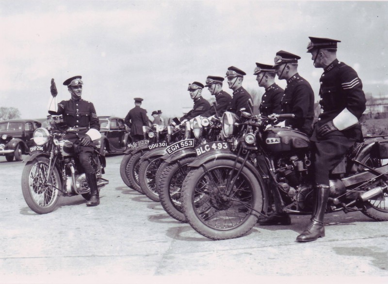 Various motorcycles of the Metropolitan Police Escort Group - 1938
